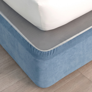 Suede Bed Base Wrap - French Blue