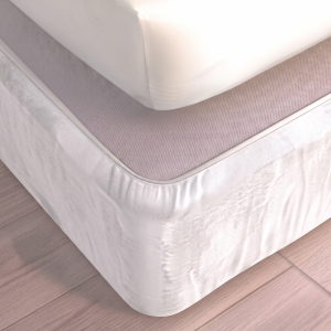 Suede Bed Base Wrap - White