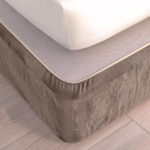 Suede Bed Base Wrap - Taupe