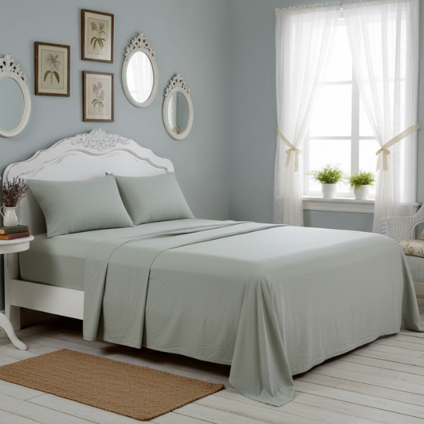 Simon Baker Vintage Washed Sheet Set – Pistachio