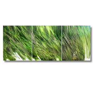 3-Panel Abstract Windblown Grass Wall Art Set