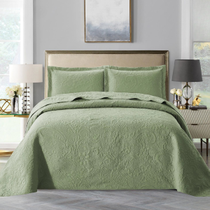 Simon Baker Primrose Bedspread - Pistachio
