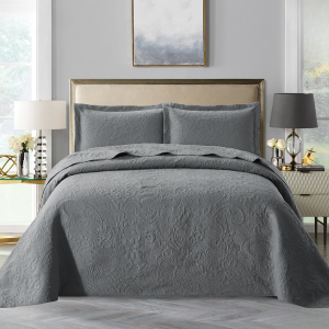 Simon Baker Primrose Bedspread - Platinum