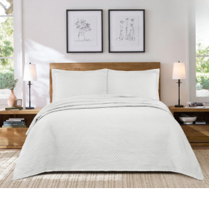 Simon Baker Stone Wash Bedspread - White